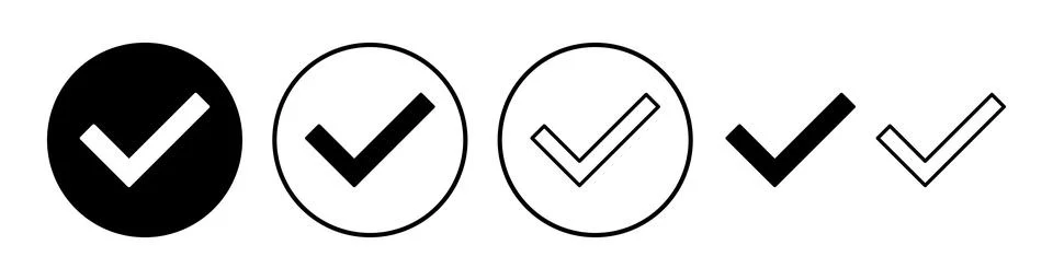 Check icon vector. check mark icon. check list button icon. Stock Illustration