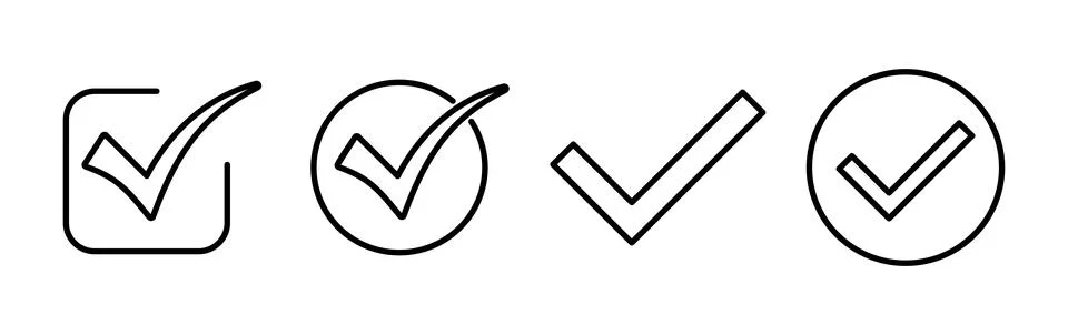 Check icon vector. check mark icon. check list button icon. Stock Illustration