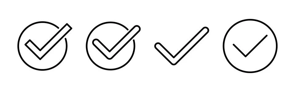 Check icon vector. check mark icon. check list button icon. Stock Illustration