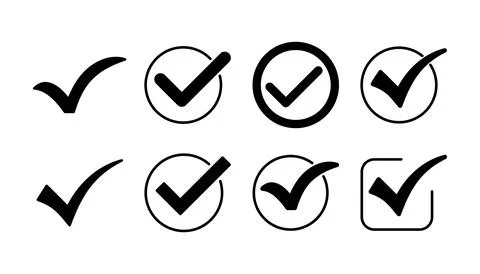 Check icon vector. check mark icon. check list button icon. Stock Illustration