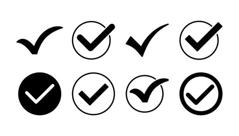 Check icon vector. check mark icon. check list button icon. Stock Illustration