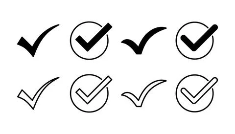 Check icon vector. check mark icon. check list button icon. Stock Illustration