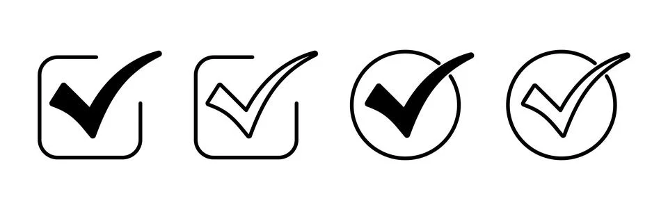 Check icon vector. check mark icon. check list button icon. Stock Illustration