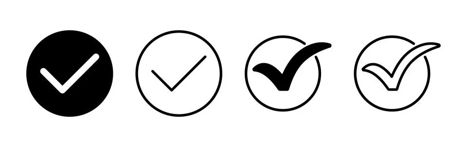 Check icon vector. check mark icon. check list button icon. Stock Illustration