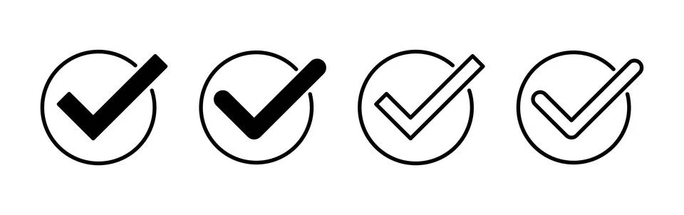 Check icon vector. check mark icon. check list button icon. Stock Illustration