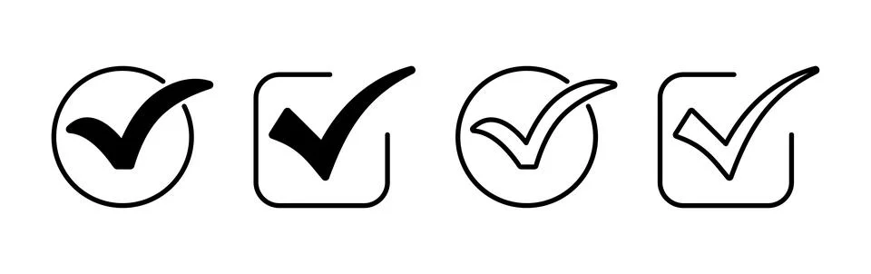 Check icon vector. check mark icon. check list button icon. Stock Illustration