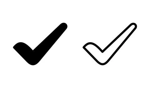 Check icon vector. check mark icon. check list button icon. Stock Illustration