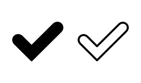 Check icon vector. check mark icon. check list button icon. Stock Illustration