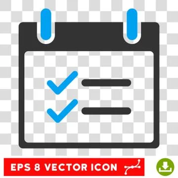 Check Items Calendar Day Eps Vector Icon 스톡 일러스트