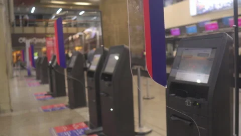 Check In Kiosk Stock Footage 161853432