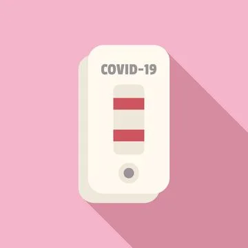 Check lab test icon flat vector. Corona virus Illustrazione stock