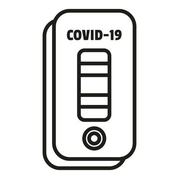 Check lab test icon outline vector. Corona virus Stock Illustration