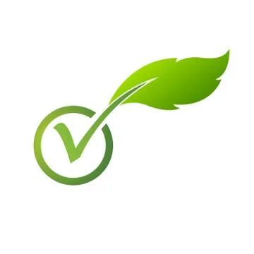 Check leaf icon design vector, check wood green check audit icon Stock Illustration