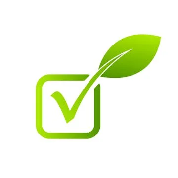 Check leaf icon design vector, check wood green check audit icon Stock Illustration