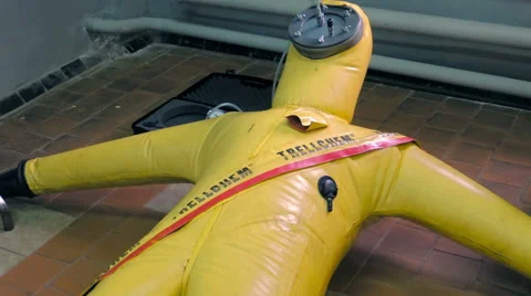 Check for leaks protective suit (7) Video stock 49071851