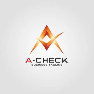 A Check - Letter A logo Stock Illustration
