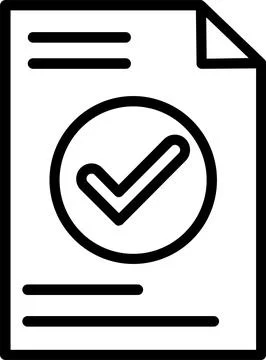 Check In Line Icon Design Stock Illustration