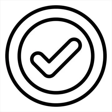 Check line icon vector illustration isolated on white background Stock Illustration