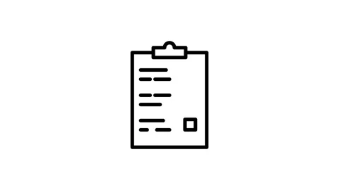 Check list Board icon animation. Back to school animated icon. Stock Footage 341630492