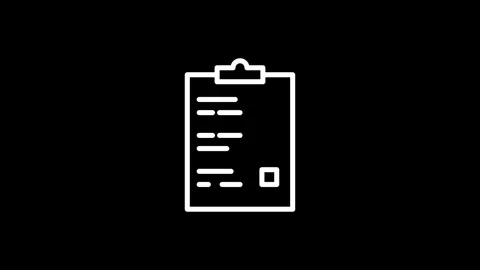 Check list Board icon animation. Back to school animated icon. Stock Footage 341630497