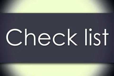 Check list - business concept with text Stock Illustration