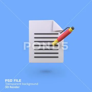 Check list business isolated 3d render icon illustration PSD Template