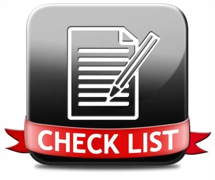 Check list button Stock Illustration