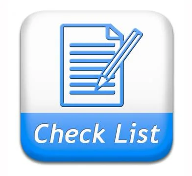 Check list button Stock Illustration