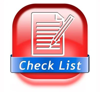 Check list button Stock Illustration