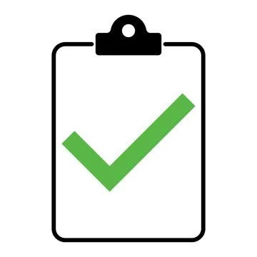 Check list , checklist flat web icon isolated on white background. Mark symbo Stock Illustration