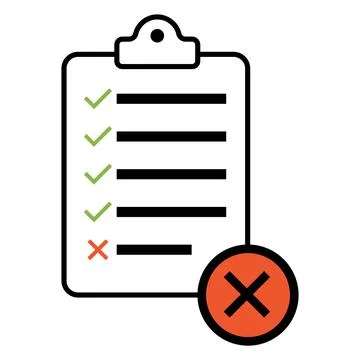 Check list , checklist flat web icon isolated on white background. Mark symbo Stock Illustration