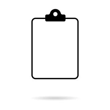 Check list , checklist flat web icon with shadow. Mark symbol, document repor Stock Illustration
