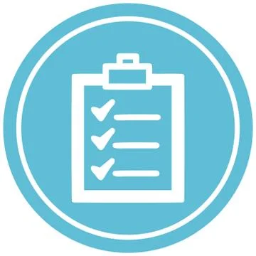 Check list circular icon Stock Illustration