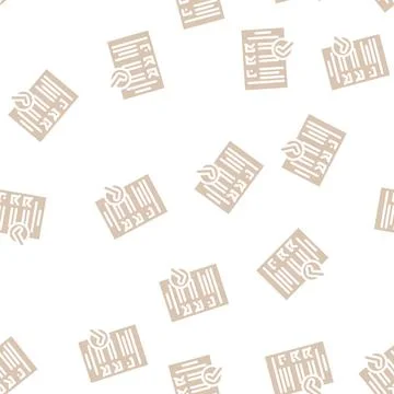 Check list compliance glyph vector seamless pattern イラスト素材