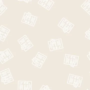 Check list compliance line vector seamless pattern Stock Illustration