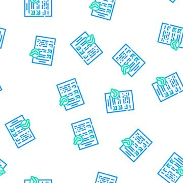 Check list compliance vector seamless pattern Stock Illustration