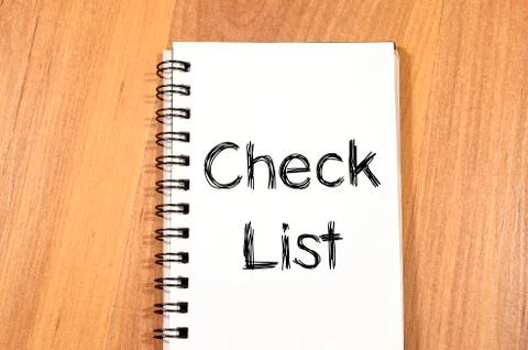 Check list concept on notebook Stock Photos