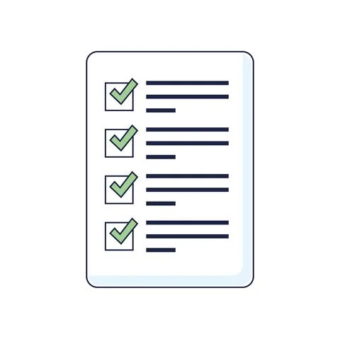 Check list document Illustrazione stock