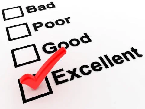 Check list excellent Stockillustratie