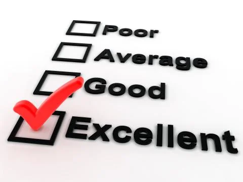 Check list excellent Stockillustratie