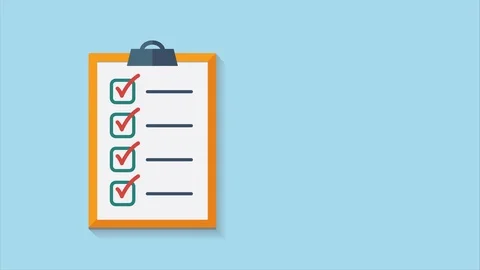 Check List Flat Icon Stock Footage 97101887