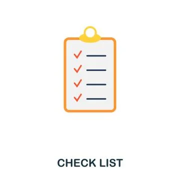 Check List flat icon. Premium style flat icon design. UI. Illustration of check Stock-Illustration
