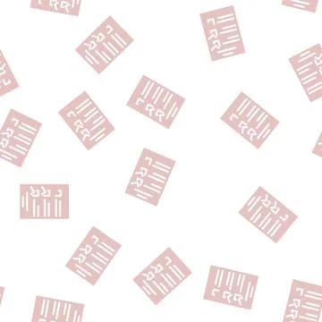 Check list glyph vector seamless pattern Illustrazione stock