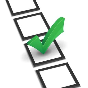 Check list with green right mark Stock Illustration