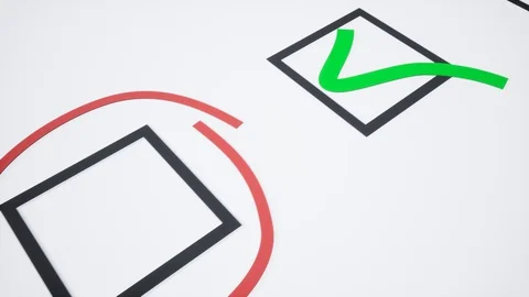 Check list. Green ticks. 3d illustration Stock Footage 129207542