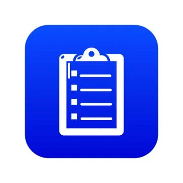 Check list icon blue vector Stock Illustration