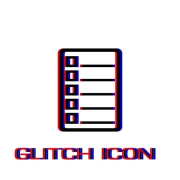 Check list icon flat Stock Illustration