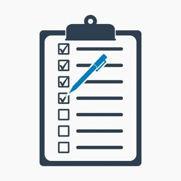 Check list icon. Flat style vector EPS. Stock Illustration