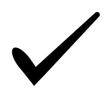 Check list icon or tick mark to choose correct with box  line black concept Illustrazione stock