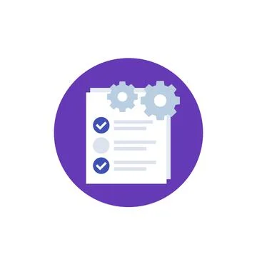 Check list icon project execution vector art Stock Illustration